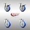 Service Caster 5 Inch 316SS Blue Polyurethane Wheel Swivel Top Plate Caster Lock Brakes, 2PK SCC-SS316TTL20S514-PPUB-BLUE-2-S-2 - alternate 4